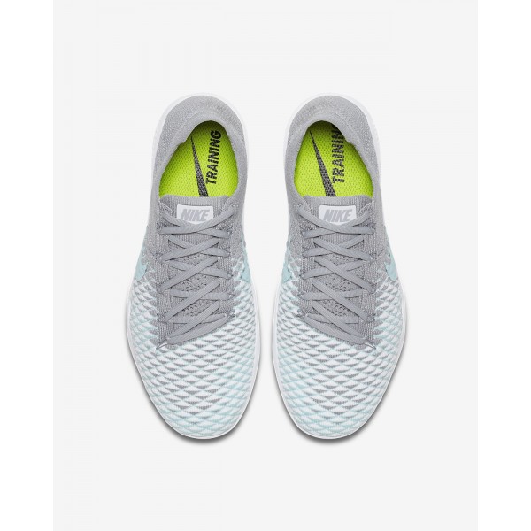 Nike Free Tr Flyknit 2 Trainingsschuhe Damen Grau Weiß Blau 516-27225