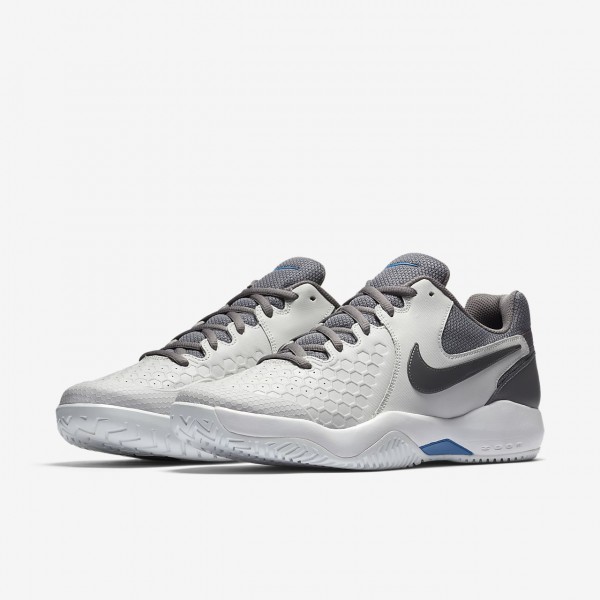 Nike Court Air Zoom Resistance Tennisschuhe Herren Grau Blau Weiß 316-11114