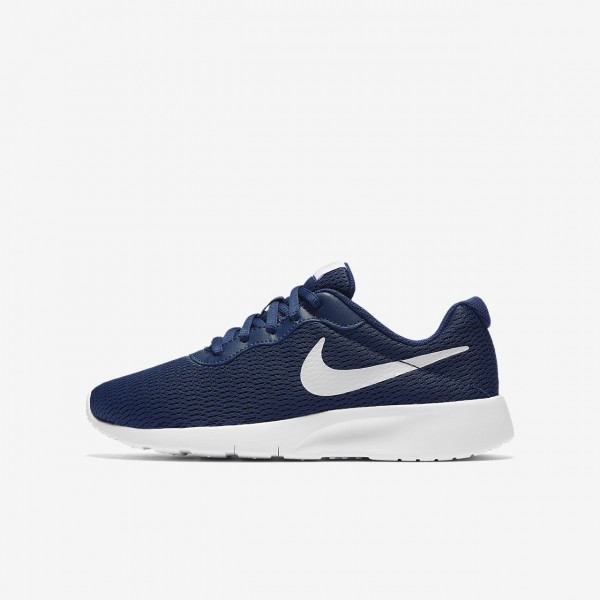 Nike Tanjun Freizeitschuhe Jungen Navy Weiß Grau ...