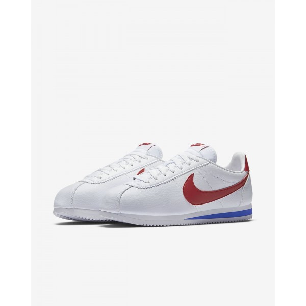 Nike Classic Cortez Freizeitschuhe Herren Weiß Königsblau Rot 892-45327