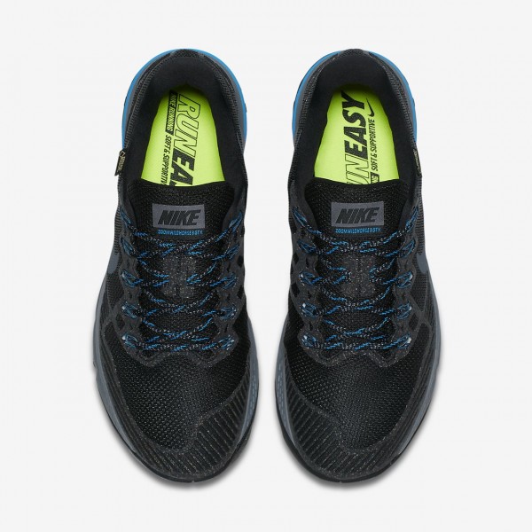 Nike Air Zoom Wildhorse 3 Gore-tex Laufschuhe Herren Schwarz Blau Grau 904-20835