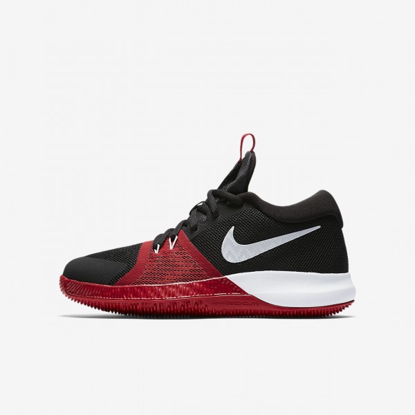 Nike Zoom Assersion Basketballschuhe Jungen Schwarz Rot Platin 496-56176