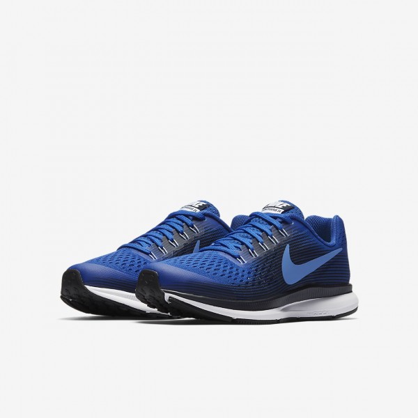 Nike Zoom Pegasus 34 Laufschuhe Jungen Königsblau Obsidian 459-10761