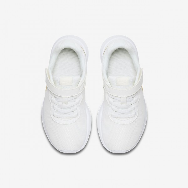 Nike Tanjun Freizeitschuhe Jungen Weiß Metallic Gold 800-87449