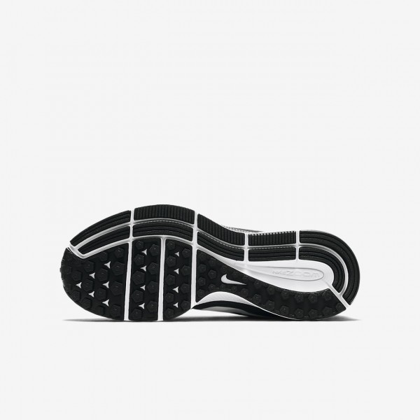 Nike Zoom Pegasus 34 Laufschuhe Jungen Schwarz Dunkelgrau Weiß 323-15809