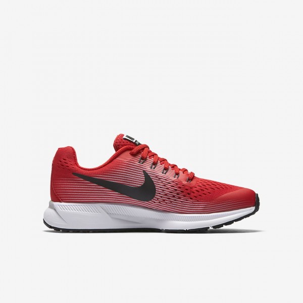 Nike Zoom Pegasus 34 Laufschuhe Jungen Rot Grau Schwarz 640-34695