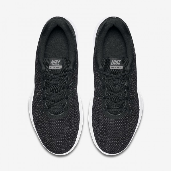 Nike Flex Trainer 7 Trainingsschuhe Damen Schwarz Weiß Metallic Silber 174-32531