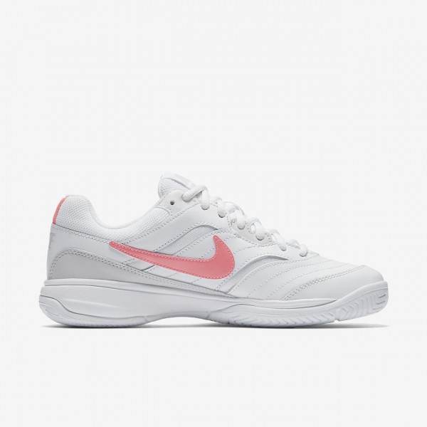Nike Court Lite Tennisschuhe Damen Weiß Grau Rosa 932-48165