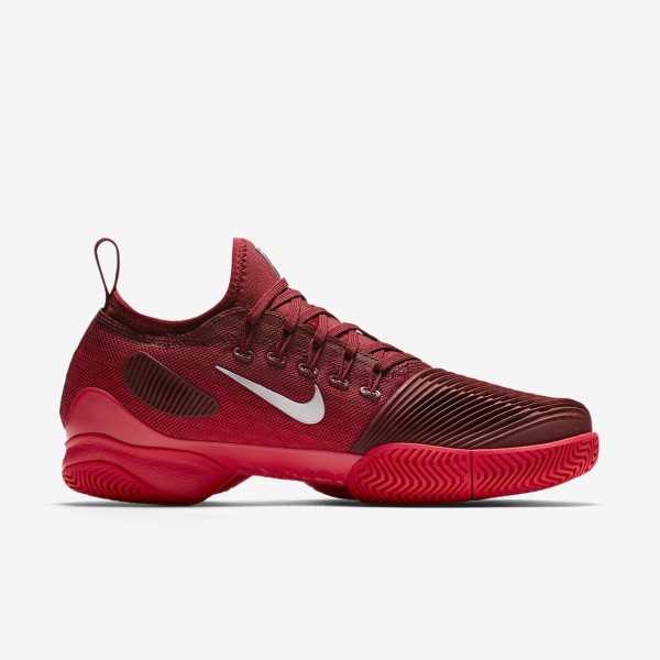 Nike Court Air Zoom Ultra Rct Tennisschuhe Damen Rot Metallic Silber 403-55106
