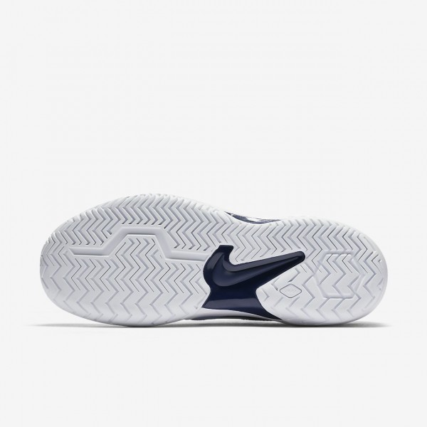 Nike Court Air Zoom Resistance Tennisschuhe Damen Blau Weiß Metallic Dunkelgrau 471-28878
