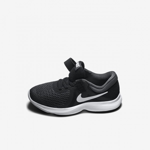 Nike Revolution 4 Laufschuhe Jungen Schwarz Weiß 345-29202