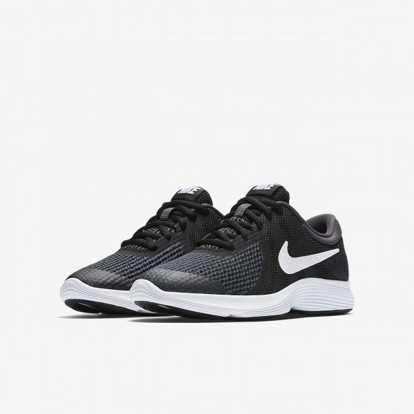 Nike Revolution 4 Laufschuhe Jungen Schwarz Weiß 221-92622