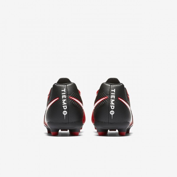 Nike Jr. Tiempo Rio Iv Fg Fußballschuhe Jungen Schwarz Rot Weiß 901-29485