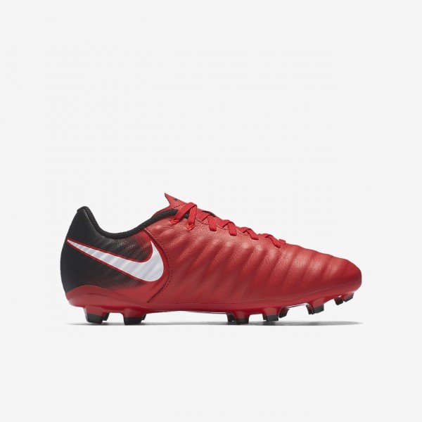 Nike Jr. Tiempo Ligera Iv Fg Fußballschuhe Jungen Schwarz Rot Weiß 690-52424