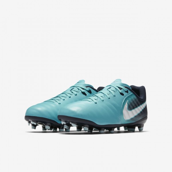 Nike Jr. Tiempo Ligera Iv Fg Fußballschuhe Jungen Blau Obsidian Weiß 412-39486