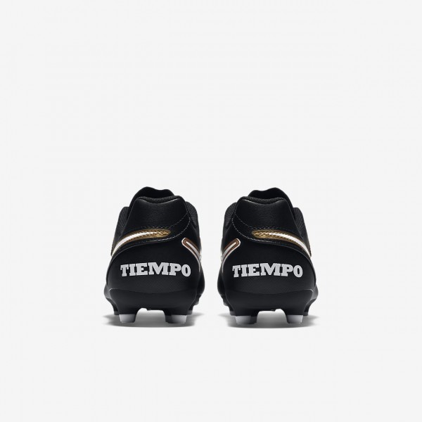 Nike Jr. Tiempo Rio III Fg Fußballschuhe Jungen Schwarz Weiß 739-25400
