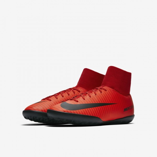 Nike Jr. Mercurialx Victory VI Dynamic Fit Tf Fußballschuhe Jungen Rot Schwarz 588-81585