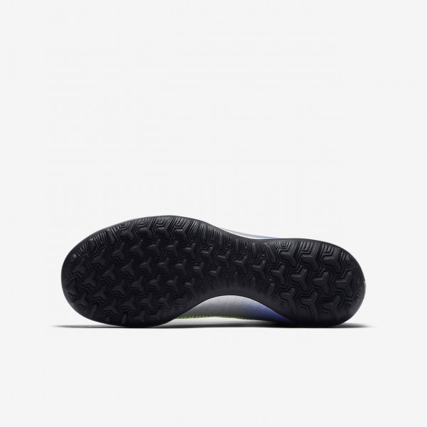 Nike Jr. Mercurialx Victory VI Dynamic Fit Neymar Tf Fußballschuhe Jungen Blau Silber Grün Schwarz 4