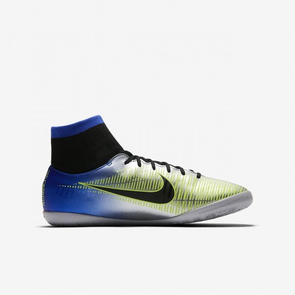 Nike Jr. Mercurialx Victory VI Dynamic Fit Neymar Ic Fußballschuhe Jungen Blau Silber Grün Schwarz 2