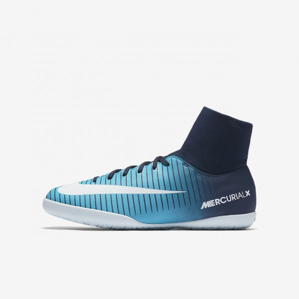 Nike Jr. Mercurialx Victory VI Dynamic Fit Ic Fußballschuhe Jungen Blau Weiß 718-41176