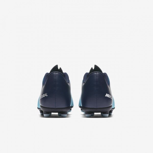 Nike Jr. Mercurial Vortex III Fg Fußballschuhe Jungen Obsidian Blau Weiß 426-49416