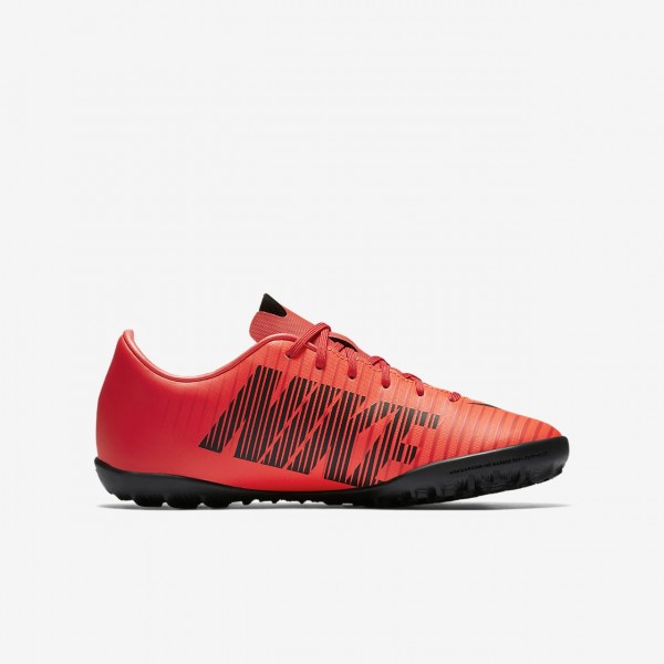 Nike Jr. Mercurial Victory VI Tf Fußballschuhe Jungen Rot Schwarz 306-40972