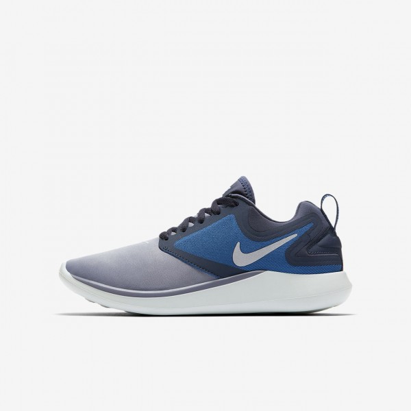 Nike Lunarsolo Laufschuhe Jungen Obsidian Tiefes Königsblau Blau Rot Metallic Silber 192-32429
