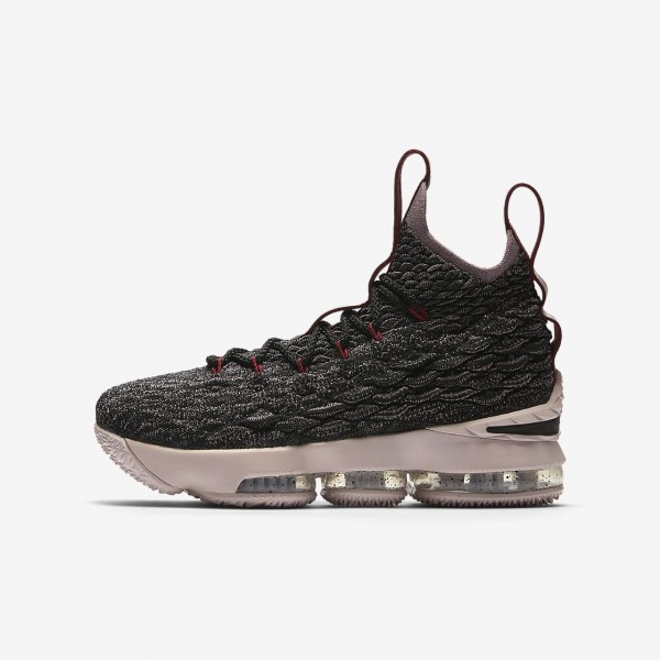 Nike Lebron 15 Basketballschuhe Jungen Schwarz Rot...