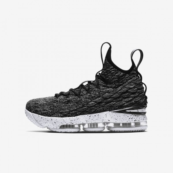 Nike Lebron 15 Basketballschuhe Jungen Schwarz Wei...