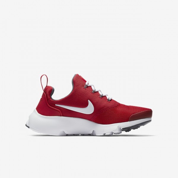 Nike Presto Fly Freizeitschuhe Jungen Rot Dunkelgrau Weiß 227-86581
