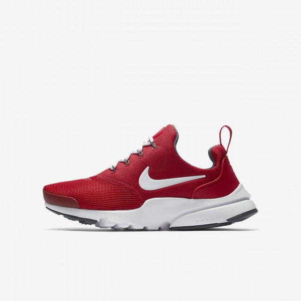 Nike Presto Fly Freizeitschuhe Jungen Rot Dunkelgrau Weiß 227-86581