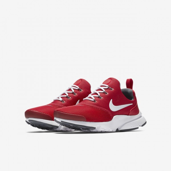 Nike Presto Fly Freizeitschuhe Jungen Rot Dunkelgrau Weiß 227-86581