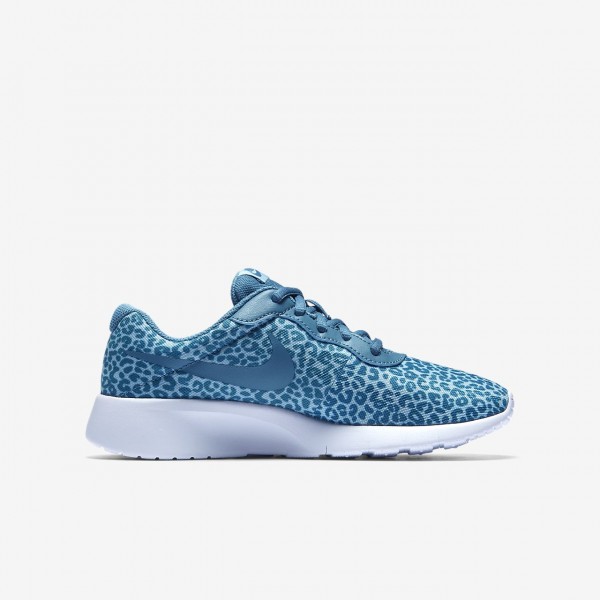 Nike Tanjun Print Freizeitschuhe Mädchen Blau Weiß 594-77686