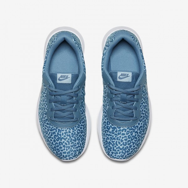 Nike Tanjun Print Freizeitschuhe Mädchen Blau Weiß 594-77686