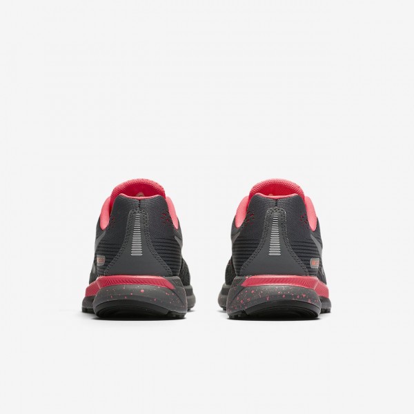 Nike Zoom Pegasus 34 Shield Laufschuhe Mädchen Dunkelgrau Pink Schwarz Silber 146-39558
