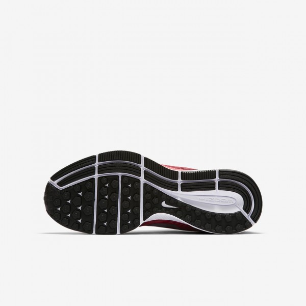 Nike Zoom Pegasus 34 Laufschuhe Mädchen Schwarz Rot Metallic Silber 985-38209