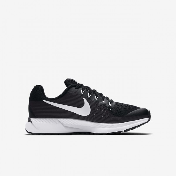 Nike Zoom Pegasus 34 Laufschuhe Mädchen Schwarz Dunkelgrau Weiß 600-80859