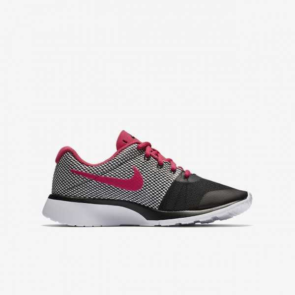 Nike Tanjun Racer Freizeitschuhe Mädchen Schwarz Platin Weiß Pink 718-39098