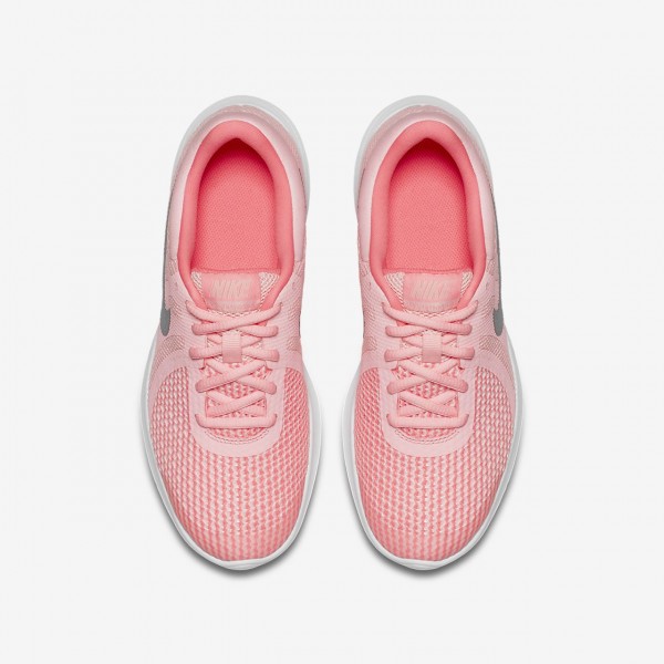 Nike Revolution 4 Laufschuhe Mädchen Rosa Weiß Metallic Silber 703-93860