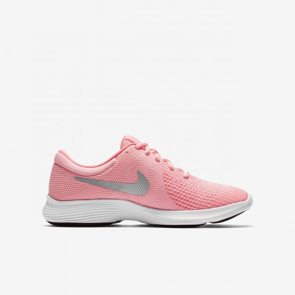 Nike Revolution 4 Laufschuhe Mädchen Rosa Weiß Metallic Silber 703-93860