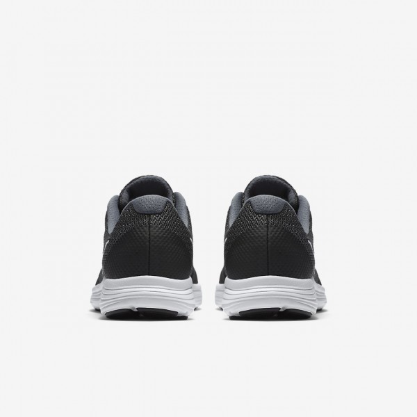 Nike Revolution 3 Laufschuhe Mädchen Dunkelgrau Schwarz Platin Weiß 335-14721