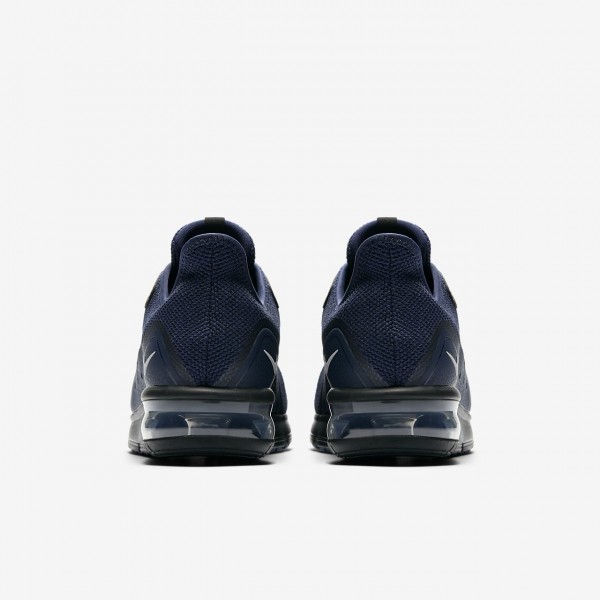 Nike Air Max Sequent 3 Laufschuhe Herren Navy Schwarz Metallic Silber 631-77512
