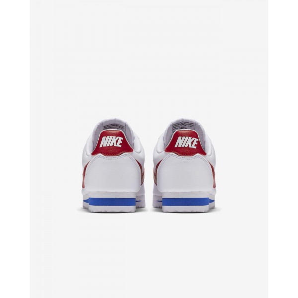 Nike Classic Cortez Freizeitschuhe Damen Weiß Königsblau Rot 606-14910