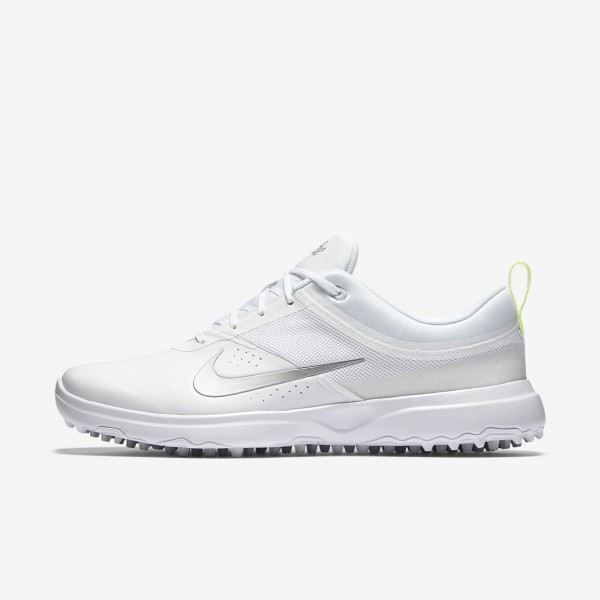 Nike Akamai Golfschuhe Damen Weiß Platin Metallic Silber 286-51940
