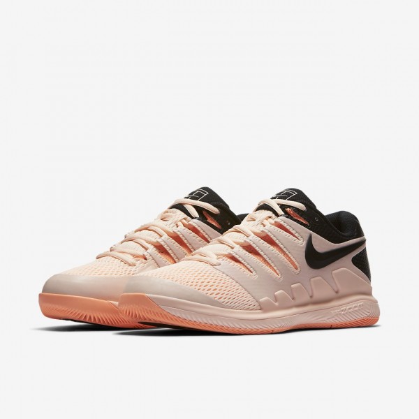 Nike Air Zoom Vapor X Tennisschuhe Damen Rot Orange Schwarz 462-98245