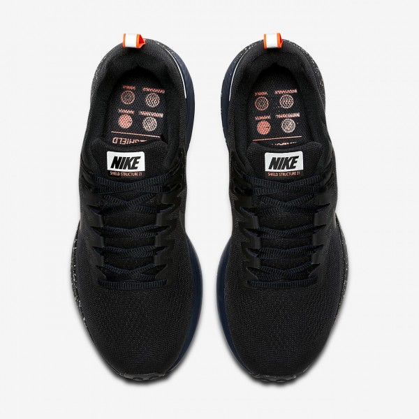 Nike Air Zoom Structure 21 Shield Laufschuhe Damen Schwarz Obsidian 791-80607