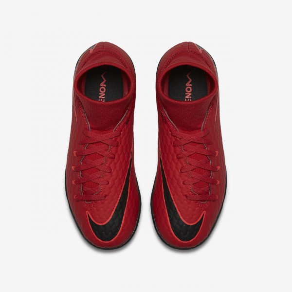 Nike Jr. Hypervenomx Phelon III Dynamic Fit Tf Fußballschuhe Jungen Rot Schwarz 121-41785