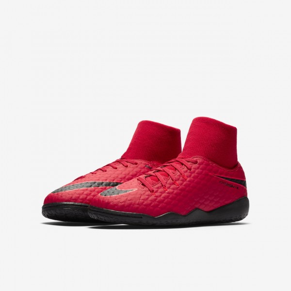 Nike Jr. Hypervenomx Phelon III Dynamic Fit Ic Fußballschuhe Jungen Rot Schwarz 105-82417