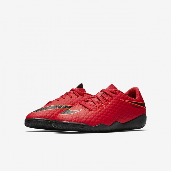 Nike Jr. Hypervenomx Phelon 3 Ic Fußballschuhe Jungen Rot Schwarz 700-39253