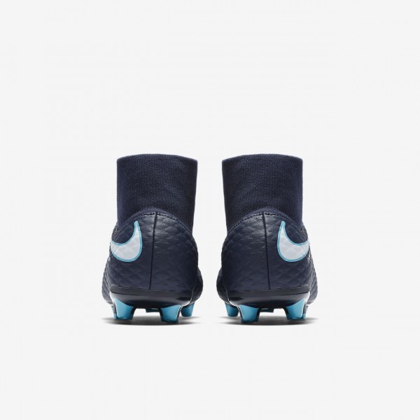 Nike Jr. Hypervenom Phelon III Dynamic Fit Ag-pro Fußballschuhe Jungen Obsidian Blau Weiß 423-18112